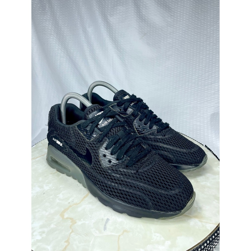 Nike Air Max 90 Ultra BR Sneakers Womens 8.5 Black Mesh Streetwear Running Shoes